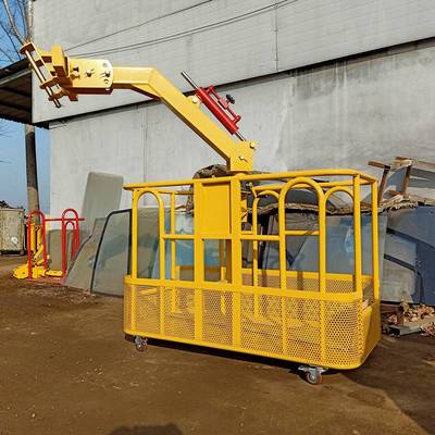 外墻施工吊車吊籃 高處作業施工吊車頂框 塔吊高空作業吊籃
